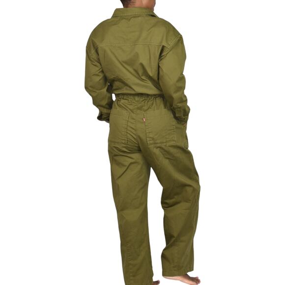 Levis Baggy Surplus Jumpsuit Green Flight Suit Oversized Cotton Coveralls Small - Picture 2 of 13